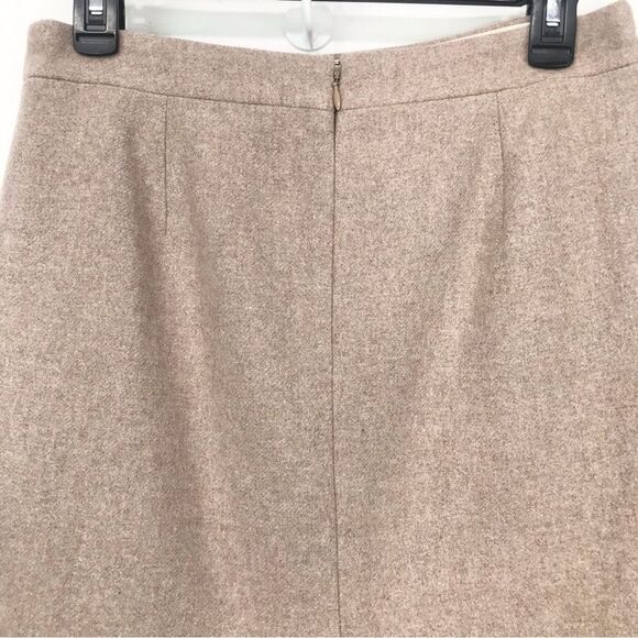 J. Crew Factory The Pencil Skirt in Neutral Tan Wool Blend - Picture 5 of 12